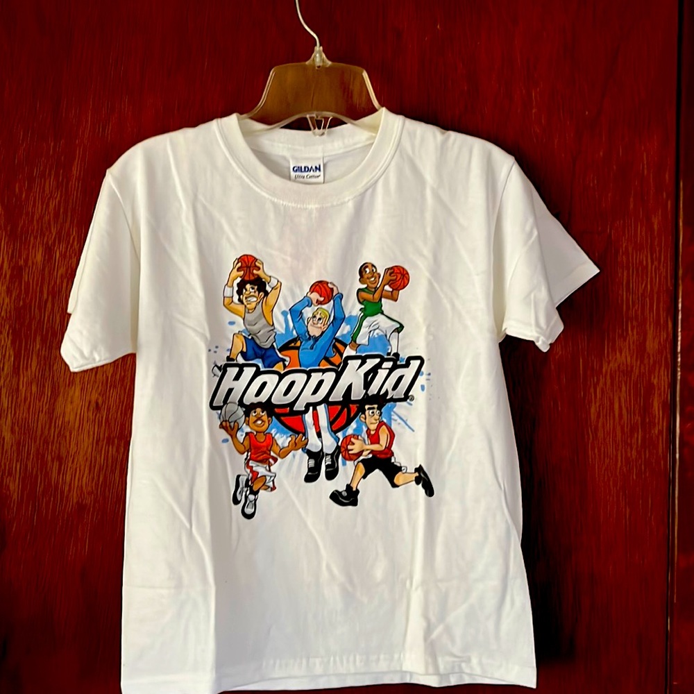 Hoop Kids S/S Youth Basketball Theme Tee